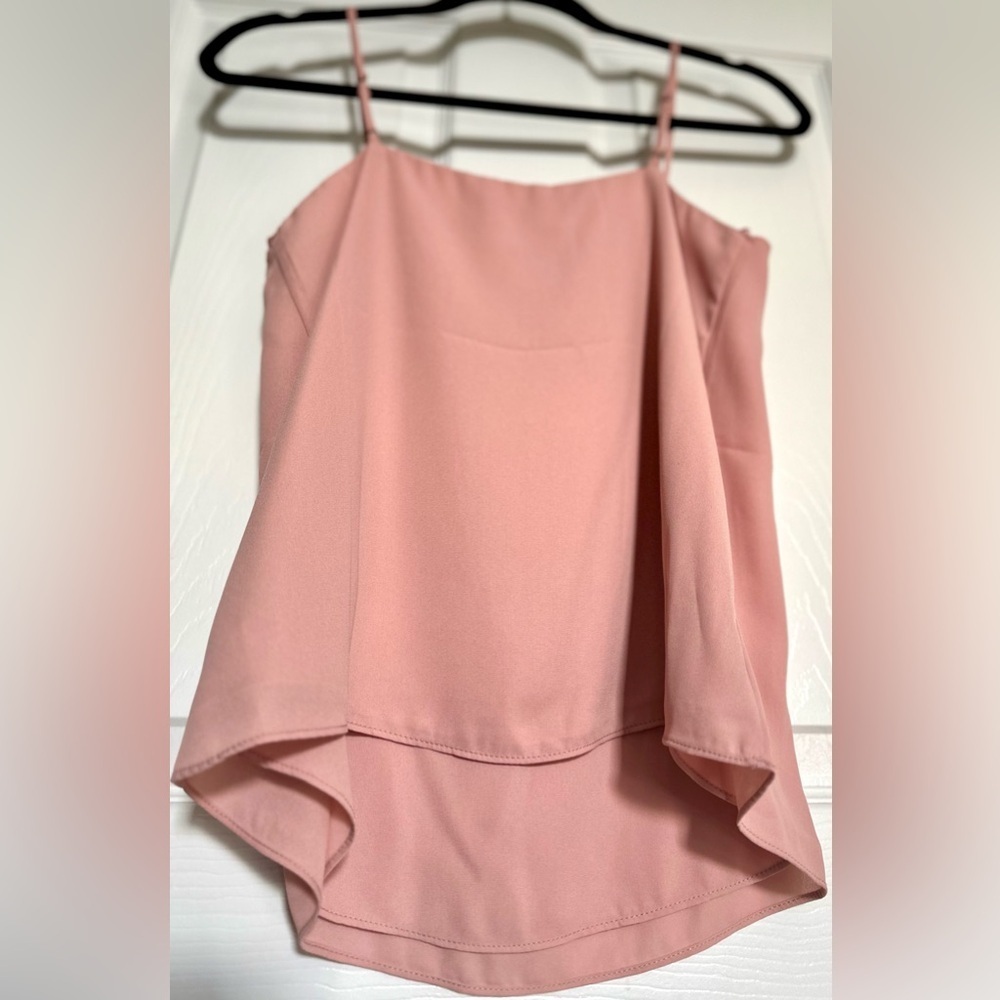 ‼️RARE‼️🎸SOCIALITE🎸🔥NWT🔥Blush Lace trim V-Neck Camisole Tank Top—XS - Picture 7 of 9